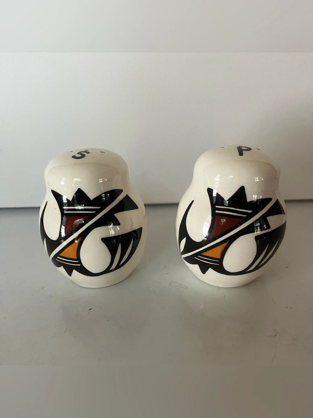 Acoma Ceramic Salt and Pepper Shaker Set from New Mexico